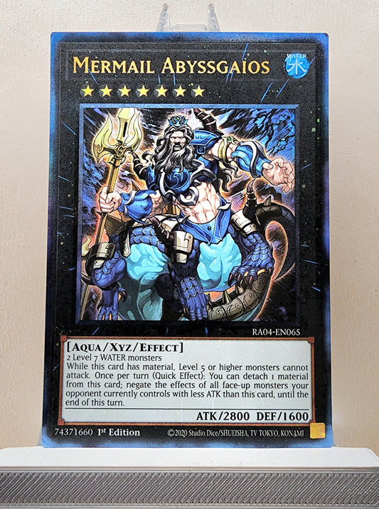 Yugioh! 1x Mermail Abyssgaios (RA04 - Prismatic Ultimate Rare) 1st Edition