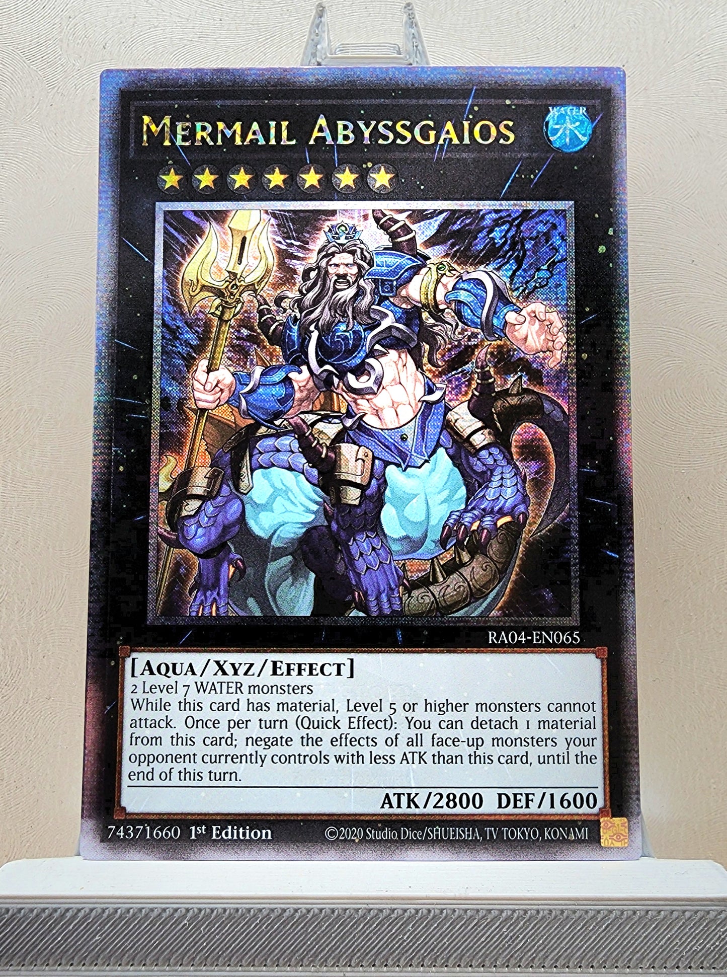 Yugioh! 1x Mermail Abyssgaios (RA04 - Quarter Century Secret Rare) 1st Edition