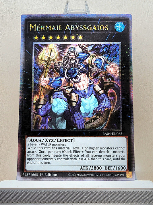 Yugioh! 1x Mermail Abyssgaios (RA04 - Quarter Century Secret Rare) 1st Edition