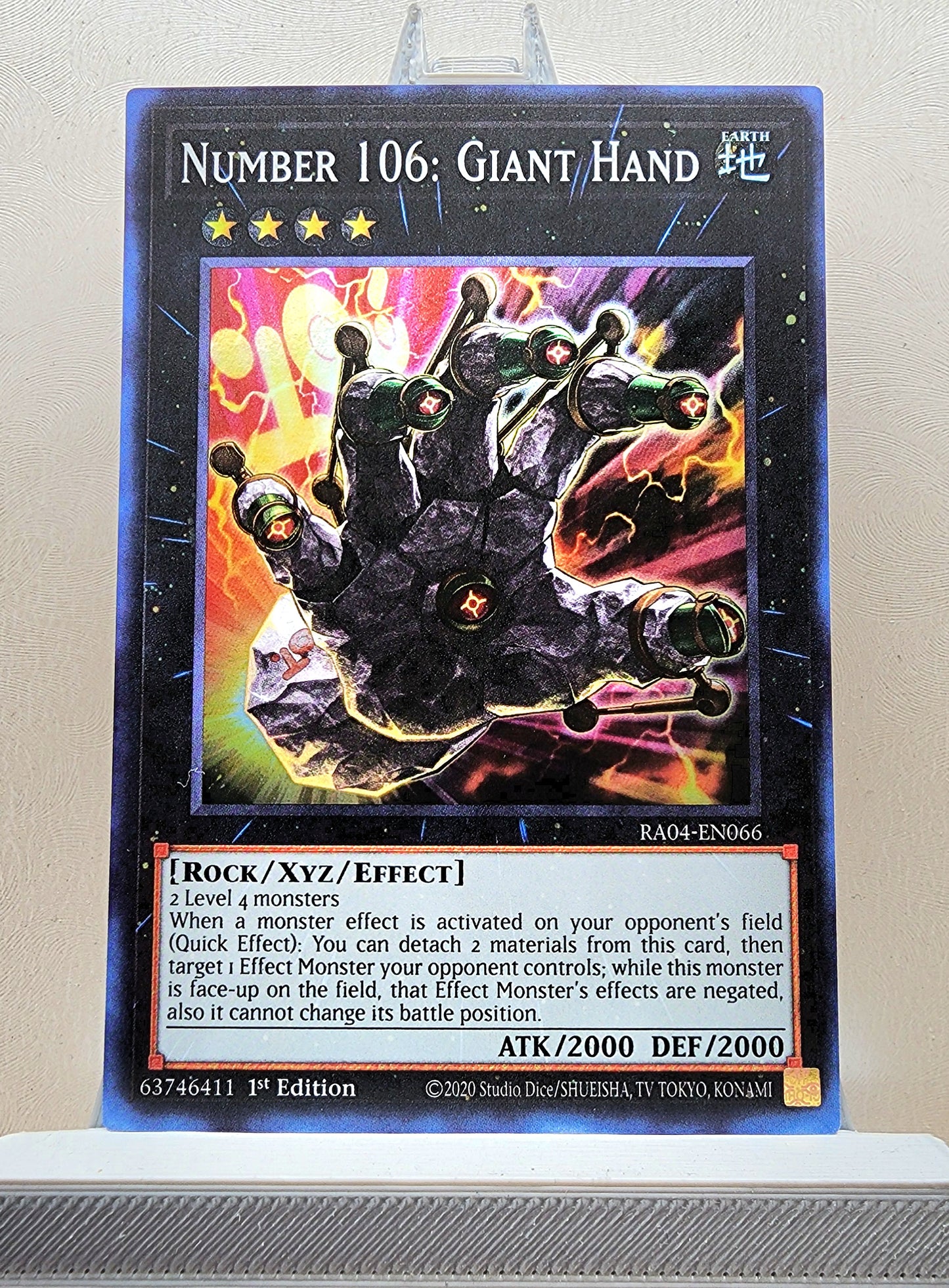 Yugioh! 1x Number 106: Giant Hand (RA04 - Super Rare) 1st Edition