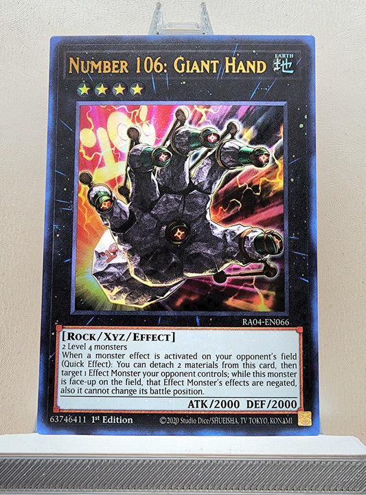 Yugioh! 1x Number 106: Giant Hand (RA04 - Ultra Rare) 1st Edition