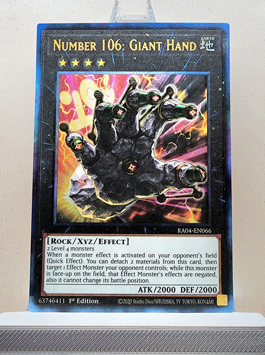 Yugioh! 1x Number 106: Giant Hand (RA04 - Prismatic Ultimate Rare) 1st Edition