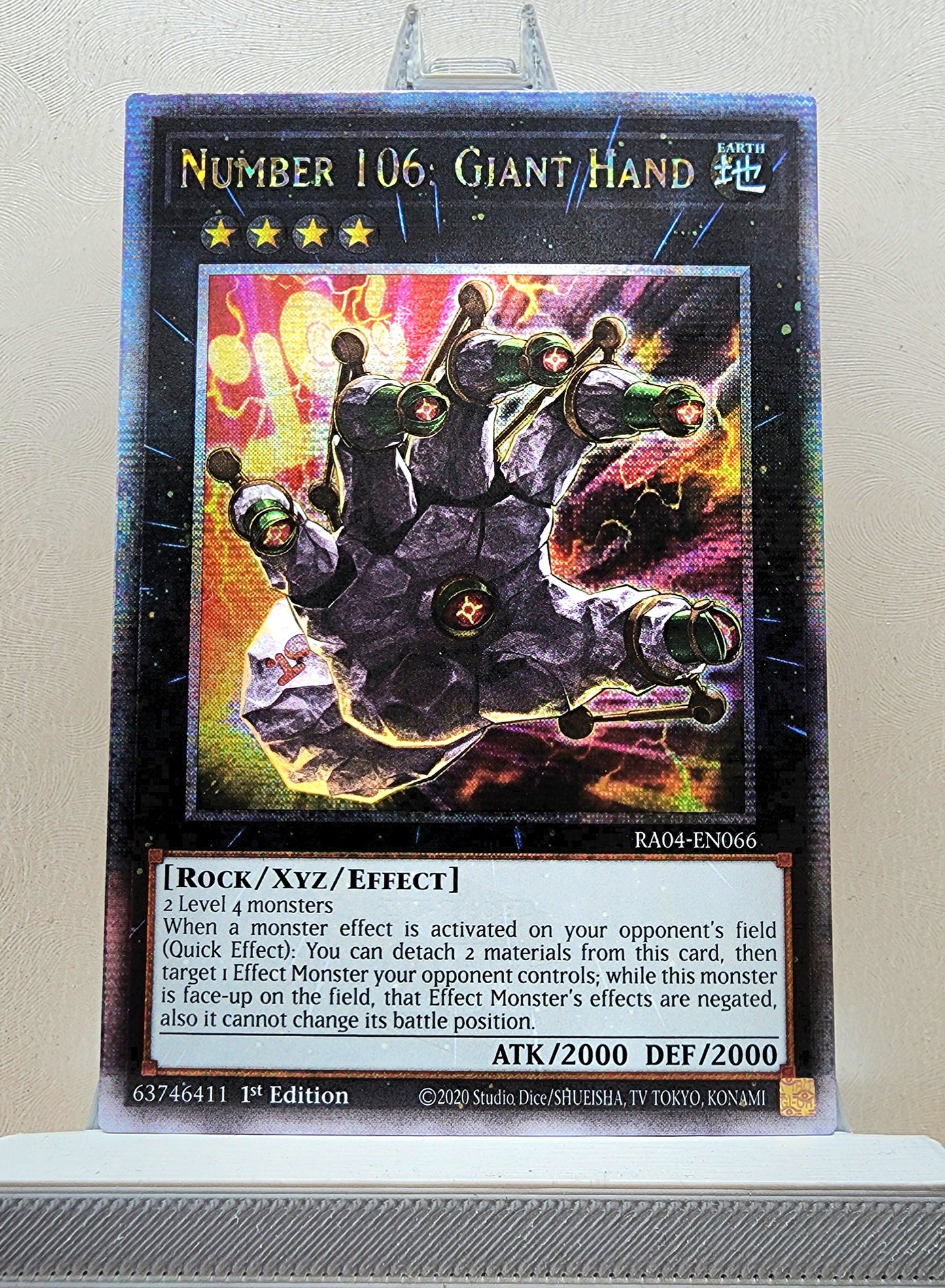Yugioh! 1x Number 106: Giant Hand (RA04 - Quarter Century Secret Rare) 1st Edition