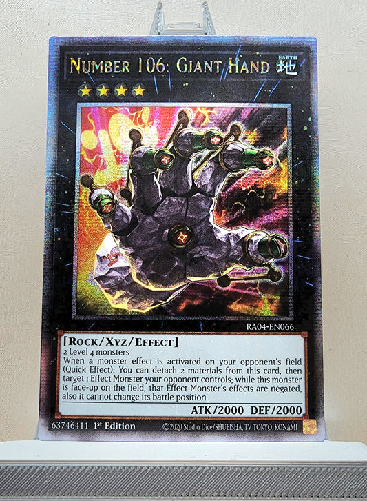 Yugioh! 1x Number 106: Giant Hand (RA04 - Quarter Century Secret Rare) 1st Edition