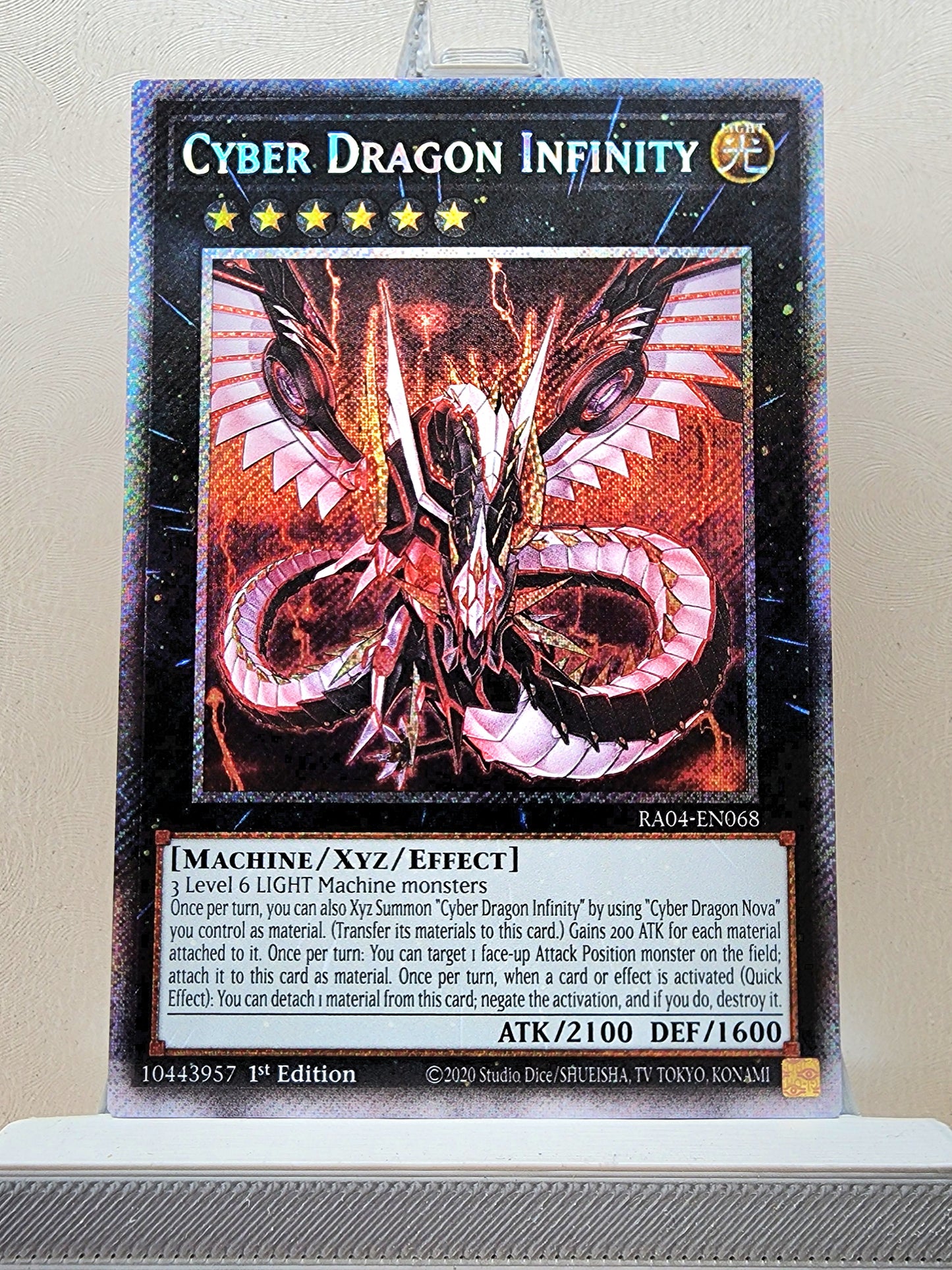 Yugioh! 1x Cyber Dragon Infinity (RA04 - Platinum Secret Rare) 1st Edition