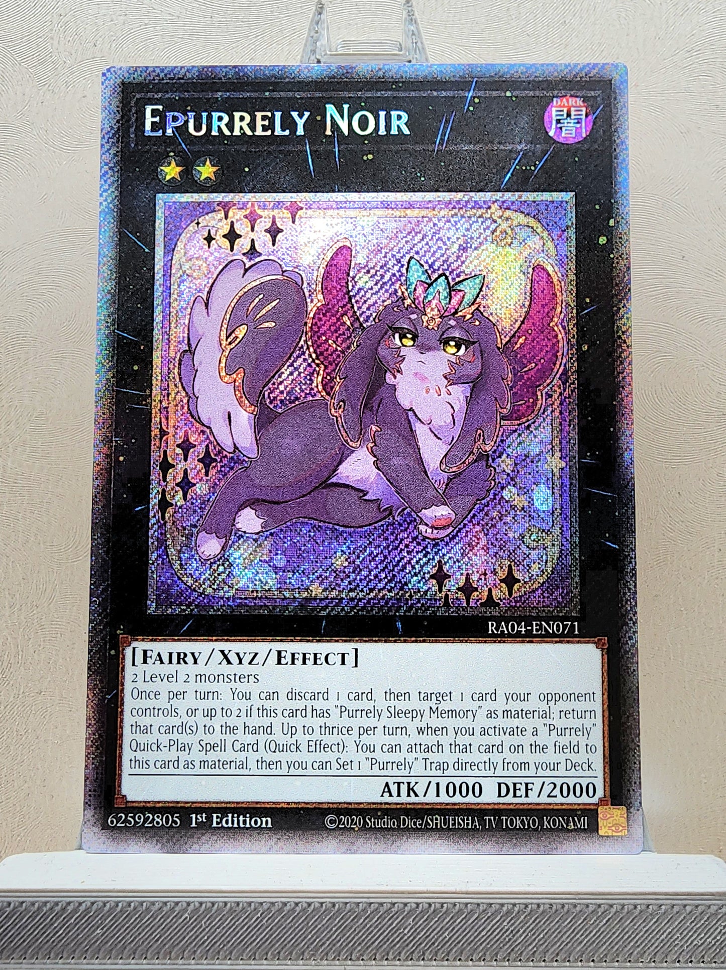 Yugioh! 1x Epurrely Noir (RA04 - Platinum Secret Rare) 1st Edition