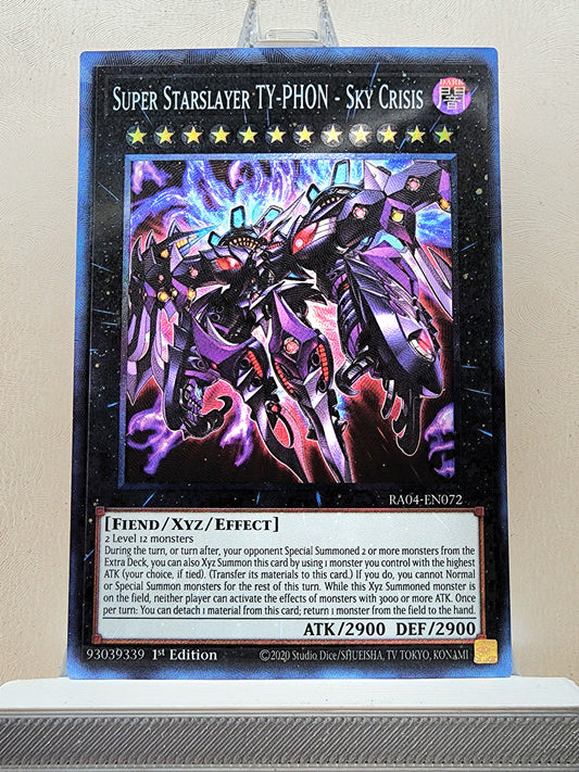 Yugioh! 1x Super Starslayer TY-PHON - Sky Crisis (RA04 - Prismatic Collectors Rare) 1st Edition