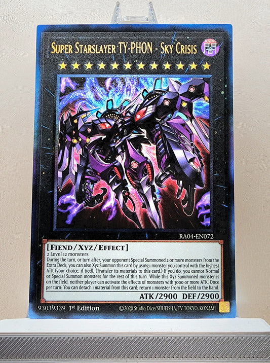 Yugioh! 1x Super Starslayer TY-PHON - Sky Crisis (RA04 - Prismatic Ultimate Rare) 1st Edition