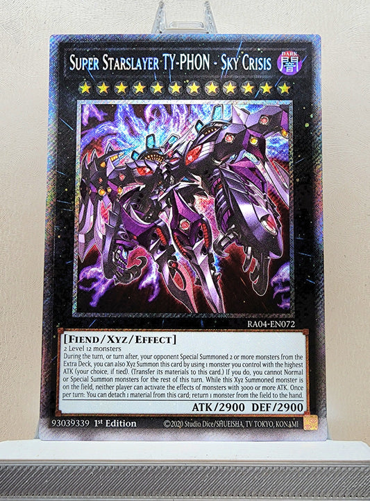 Yugioh! 1x Super Starslayer TY-PHON - Sky Crisis (RA04 - Platinum Secret Rare) 1st Edition