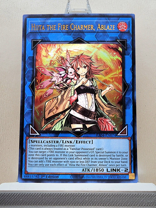 Yugioh! 1x Hiita the Fire Charmer, Ablaze (RA04 - Ultra Rare) 1st Edition