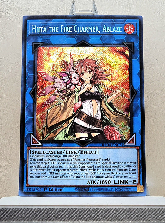 Yugioh! 1x Hiita the Fire Charmer, Ablaze (RA04 - Secret Rare) 1st Edition