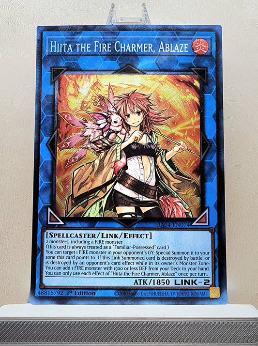 Yugioh! 1x Hiita the Fire Charmer, Ablaze (RA04 - Prismatic Collectors Rare) 1st Edition