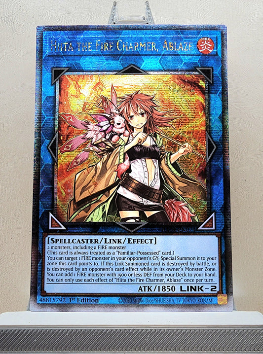 Yugioh! 1x Hiita the Fire Charmer, Ablaze (RA04 - Quarter Century Secret Rare) 1st Edition