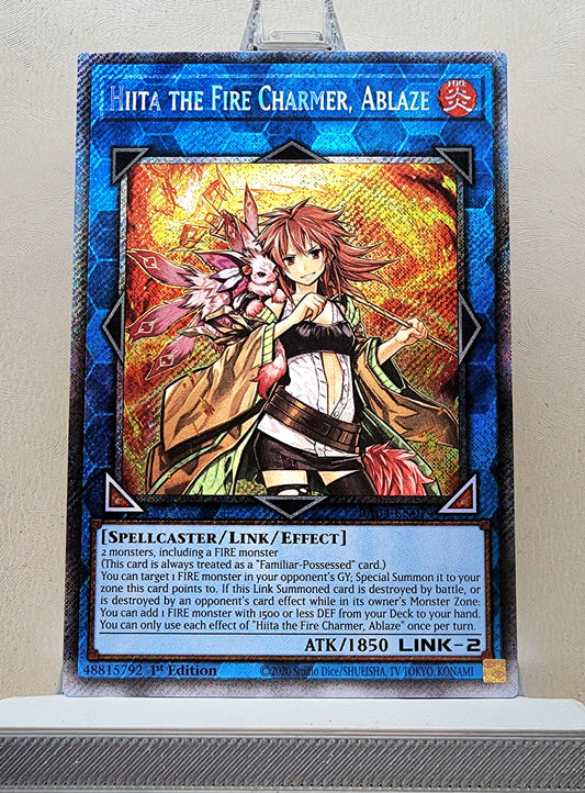 Yugioh! 1x Hiita the Fire Charmer, Ablaze (RA04 - Platinum Secret Rare) 1st Edition