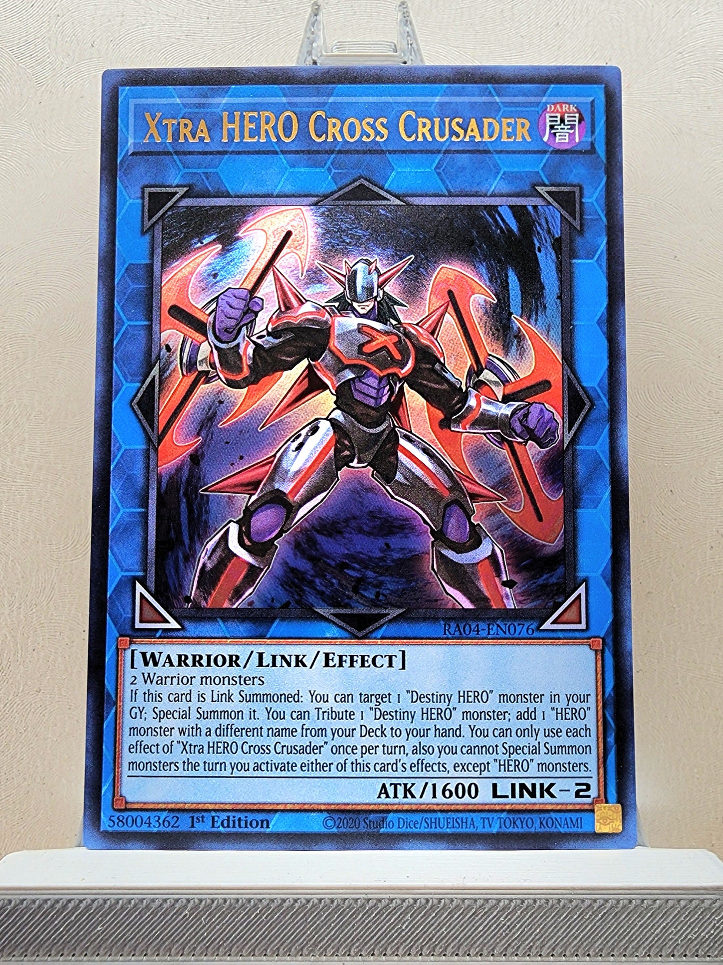 Yugioh! 1x Xtra HERO Cross Crusader (RA04 - Ultra Rare) 1st Edition