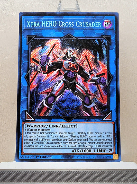 Yugioh! 1x Xtra HERO Cross Crusader (RA04 - Secret Rare) 1st Edition