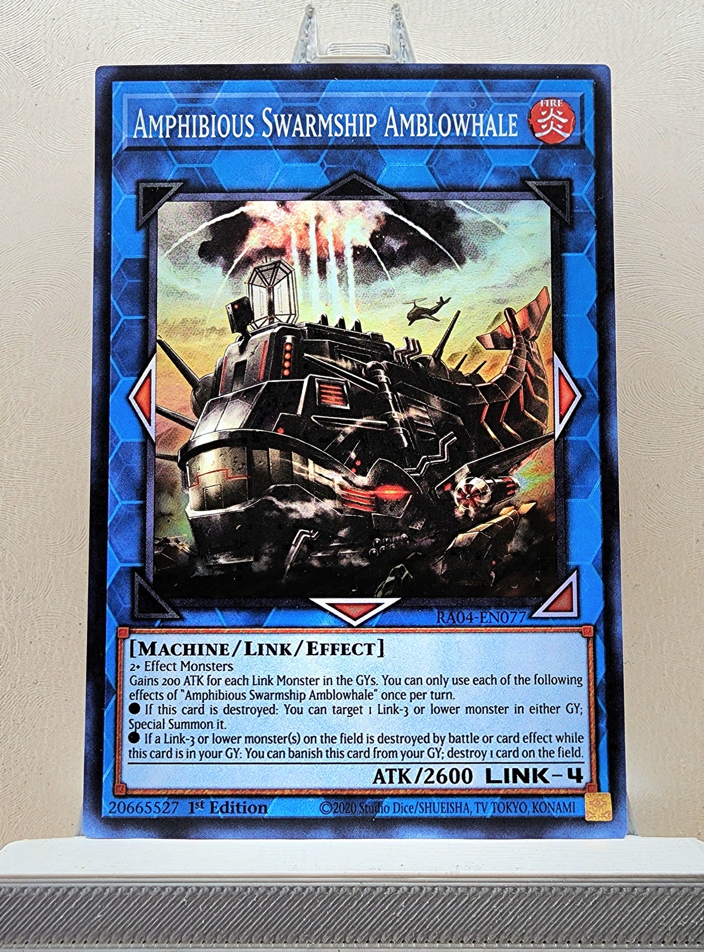 Yugioh! 1x Amphibious Swarmship Amblowhale (RA04 - Super Rare) 1st Edition