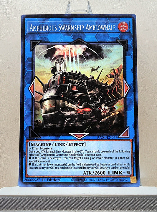 Yugioh! 1x Amphibious Swarmship Amblowhale (RA04 - Super Rare) 1st Edition