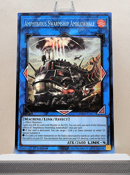 Yugioh! 1x Amphibious Swarmship Amblowhale (RA04 - Prismatic Collectors Rare) 1st Edition