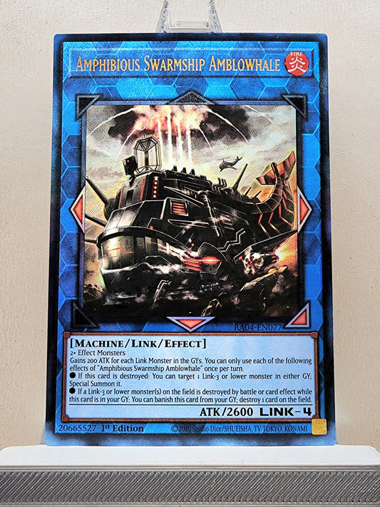 Yugioh! 1x Amphibious Swarmship Amblowhale (RA04 - Prismatic Ultimate Rare) 1st Edition