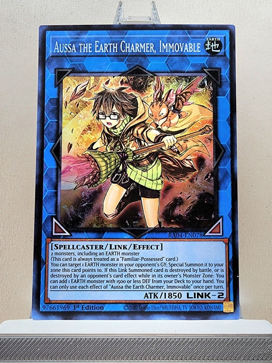 Yugioh! 1x Aussa the Earth Charmer, Immovable (RA04 - Super Rare) 1st Edition