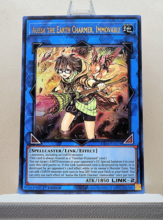 Yugioh! 1x Aussa the Earth Charmer, Immovable (RA04 - Ultra Rare) 1st Edition