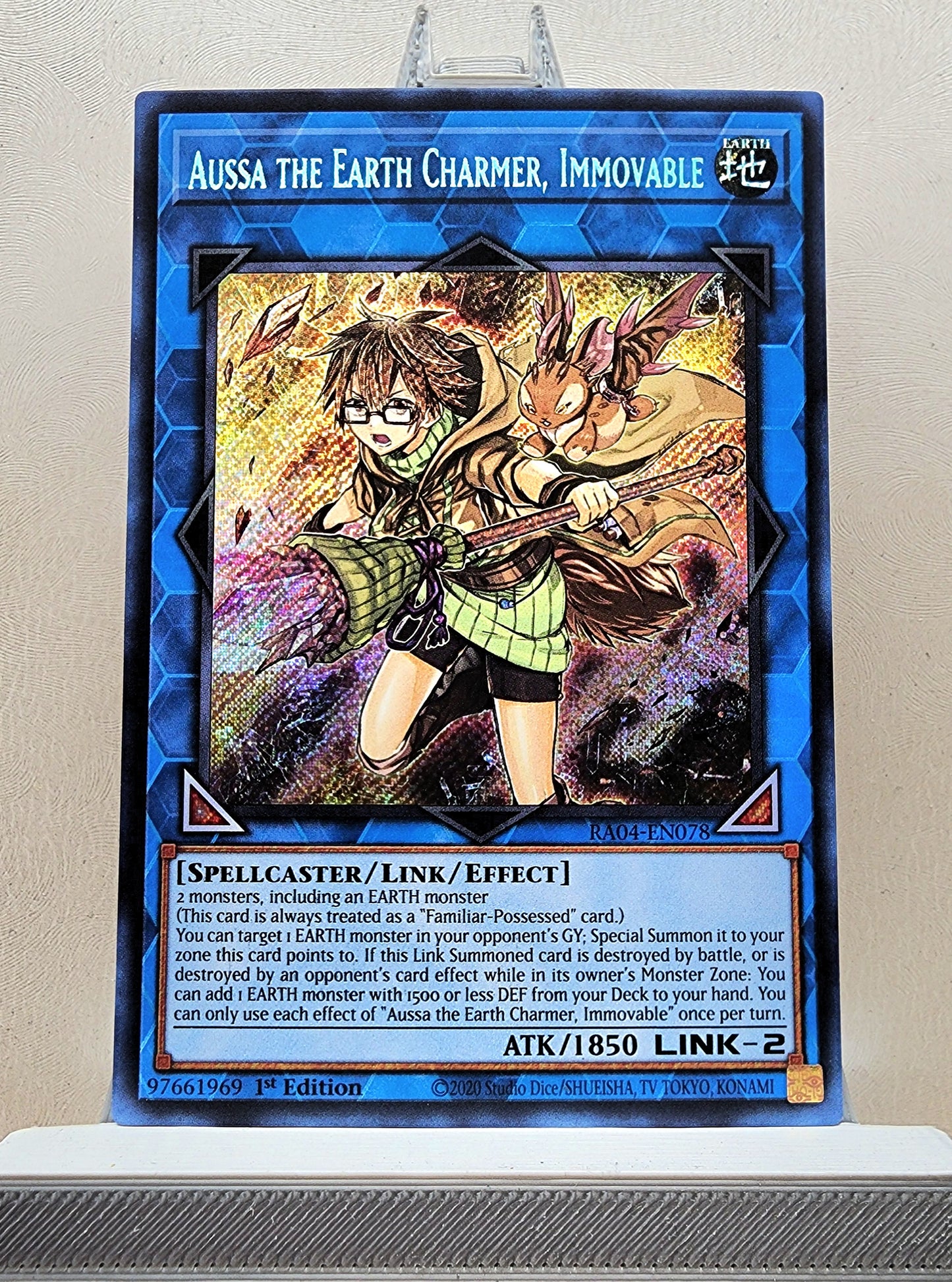 Yugioh! 1x Aussa the Earth Charmer, Immovable (RA04 - Secret Rare) 1st Edition
