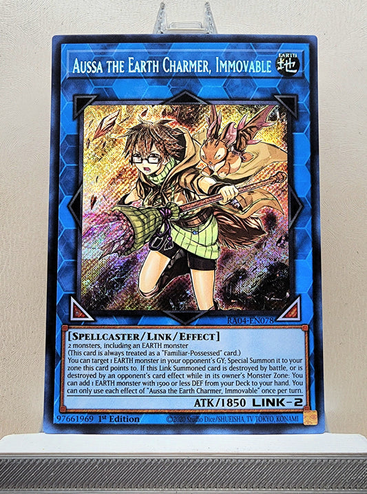 Yugioh! 1x Aussa the Earth Charmer, Immovable (RA04 - Secret Rare) 1st Edition