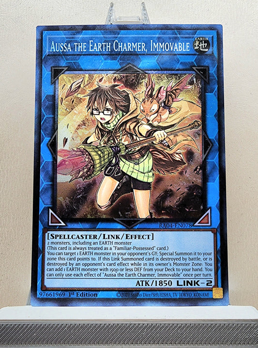 Yugioh! 1x Aussa the Earth Charmer, Immovable (RA04 - Prismatic Collectors Rare) 1st Edition