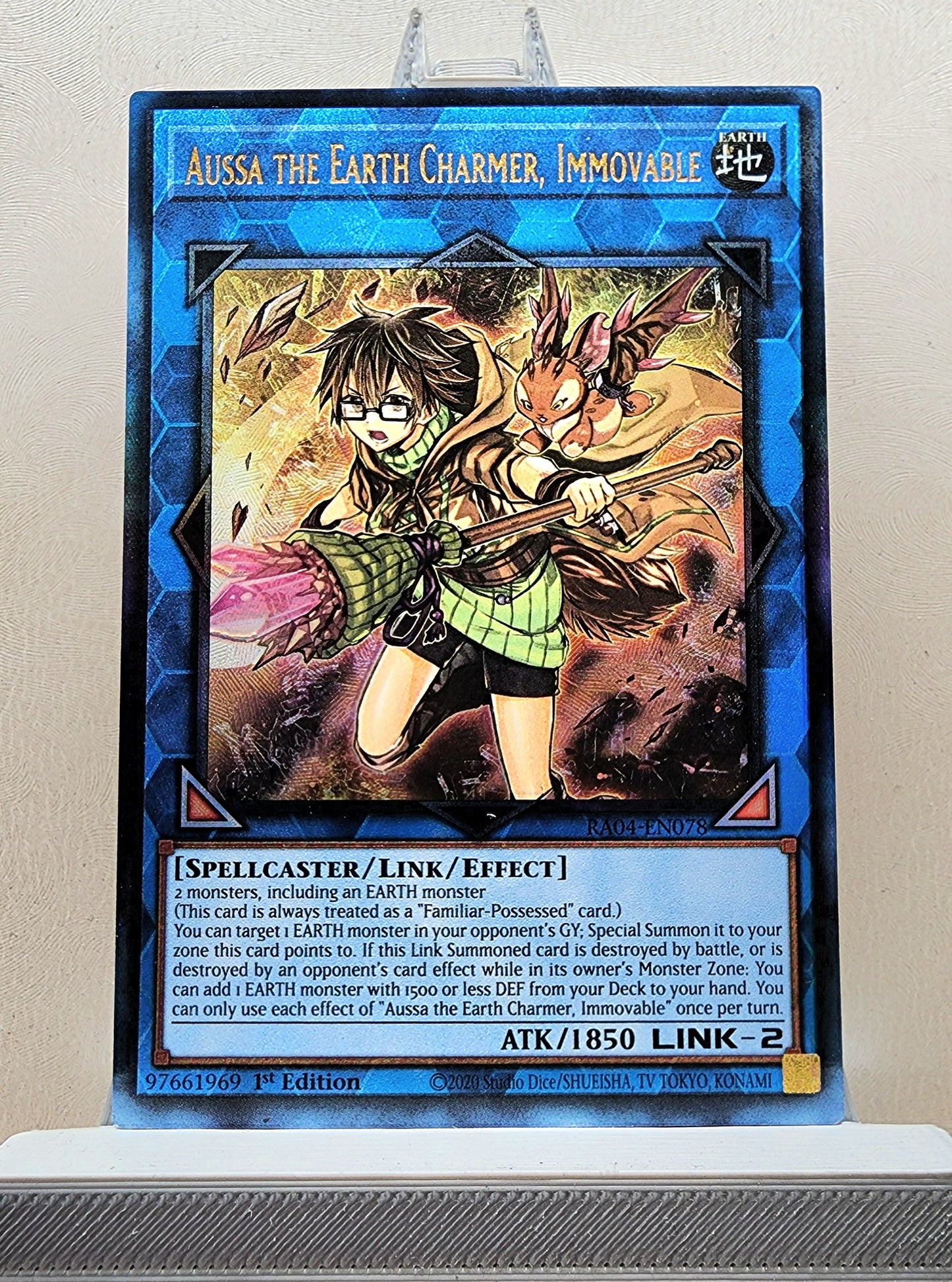 Yugioh! 1x Aussa the Earth Charmer, Immovable (RA04 - Prismatic Ultimate Rare) 1st Edition