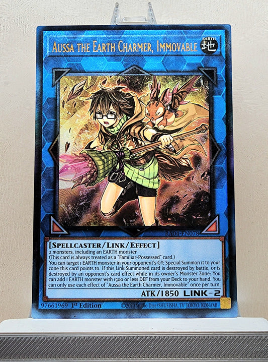 Yugioh! 1x Aussa the Earth Charmer, Immovable (RA04 - Prismatic Ultimate Rare) 1st Edition