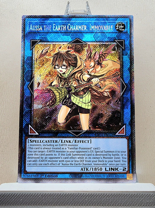 Yugioh! 1x Aussa the Earth Charmer, Immovable (RA04 - Platinum Secret Rare) 1st Edition