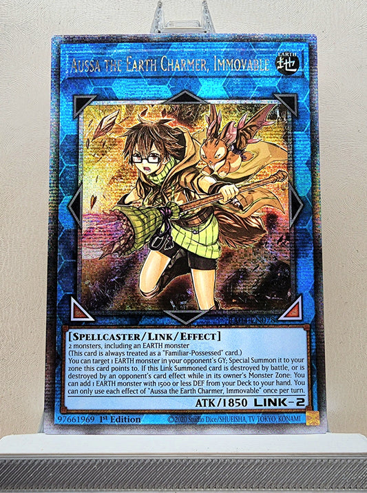 Yugioh! 1x Aussa the Earth Charmer, Immovable (RA04 - Quarter Century Secret Rare) 1st Edition