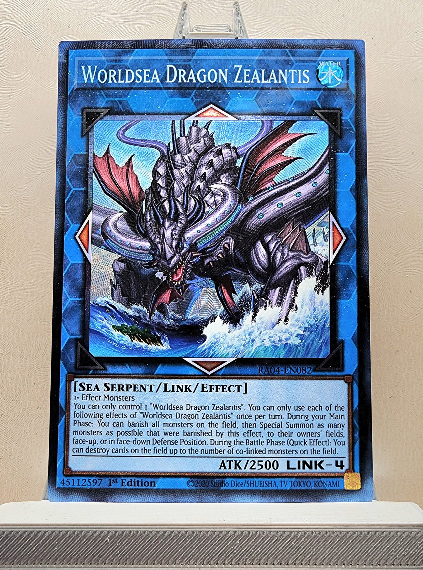 Yugioh! 1x Worldsea Dragon Zealantis (RA04 - Prismatic Collectors Rare) 1st Edition