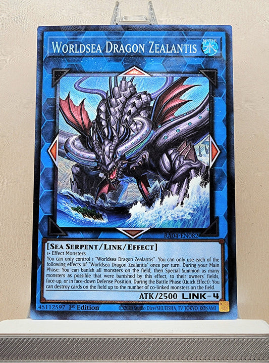 Yugioh! 1x Worldsea Dragon Zealantis (RA04 - Prismatic Collectors Rare) 1st Edition