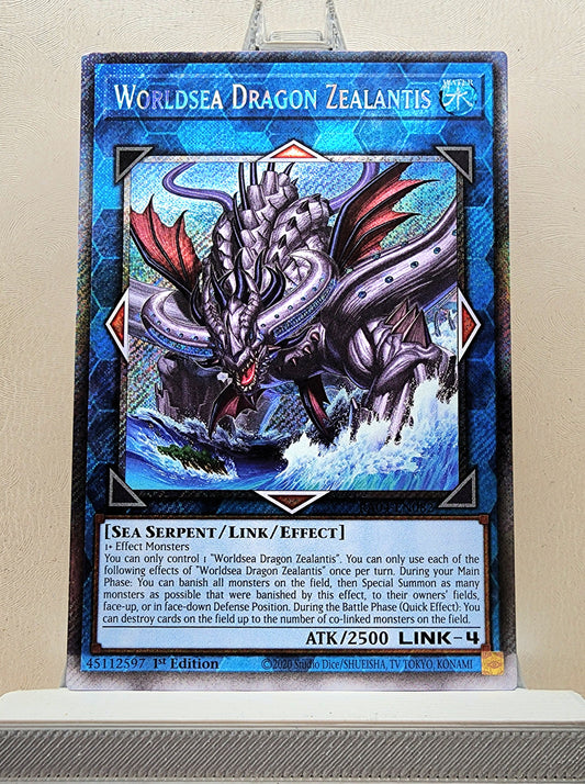 Yugioh! 1x Worldsea Dragon Zealantis (RA04 - Platinum Secret Rare) 1st Edition