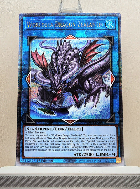 Yugioh! 1x Worldsea Dragon Zealantis (RA04 - Quarter Century Secret Rare) 1st Edition
