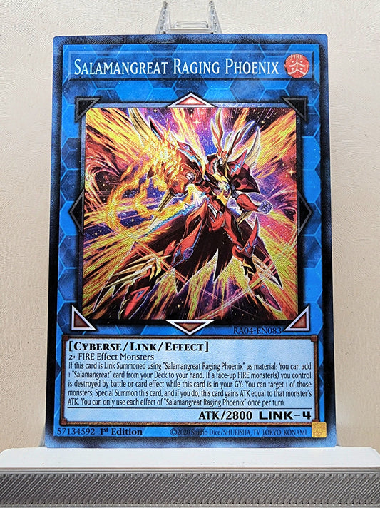 Yugioh! 1x Salamangreat Raging Phoenix (RA04 - Prismatic Collectors Rare) 1st Edition