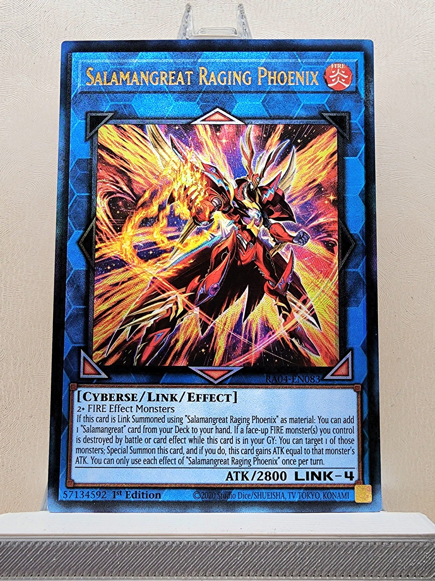 Yugioh! 1x Salamangreat Raging Phoenix (RA04 - Prismatic Ultimate Rare) 1st Edition