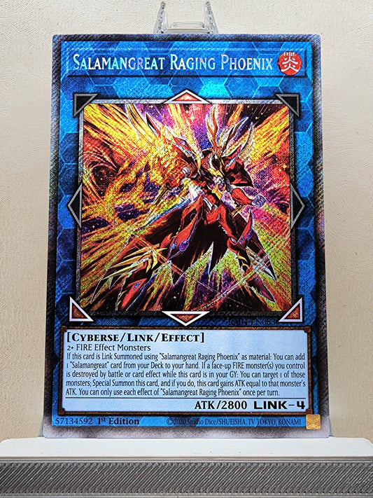 Yugioh! 1x Salamangreat Raging Phoenix (RA04 - Platinum Secret Rare) 1st Edition