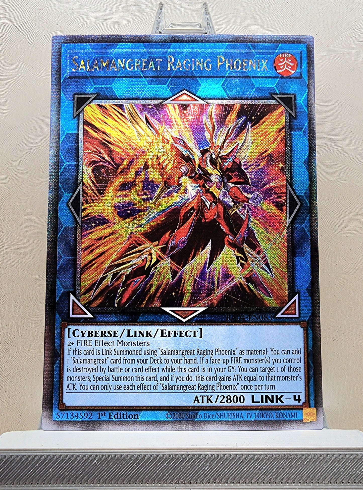 Yugioh! 1x Salamangreat Raging Phoenix (RA04 - Quarter Century Secret Rare) 1st Edition