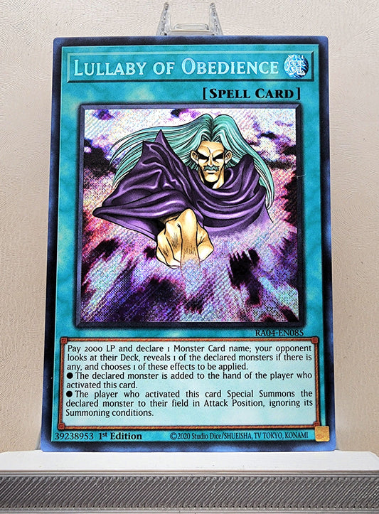 Yugioh! 1x Lullaby of Obedience (RA04 - Secret Rare) 1st Edition