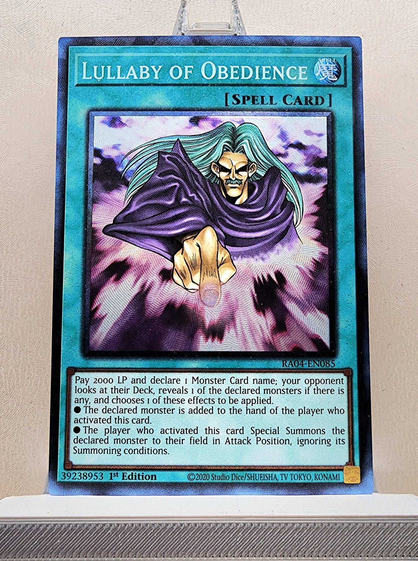Yugioh! 1x Lullaby of Obedience (RA04 - Prismatic Collectors Rare) 1st Edition