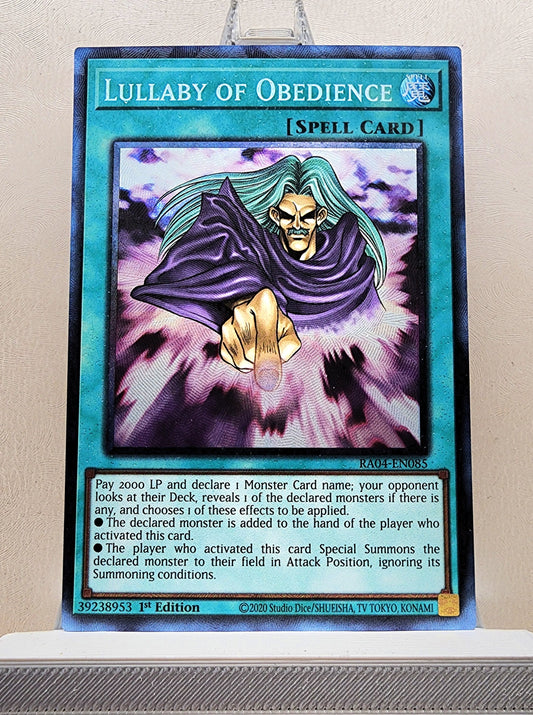 Yugioh! 1x Lullaby of Obedience (RA04 - Prismatic Collectors Rare) 1st Edition