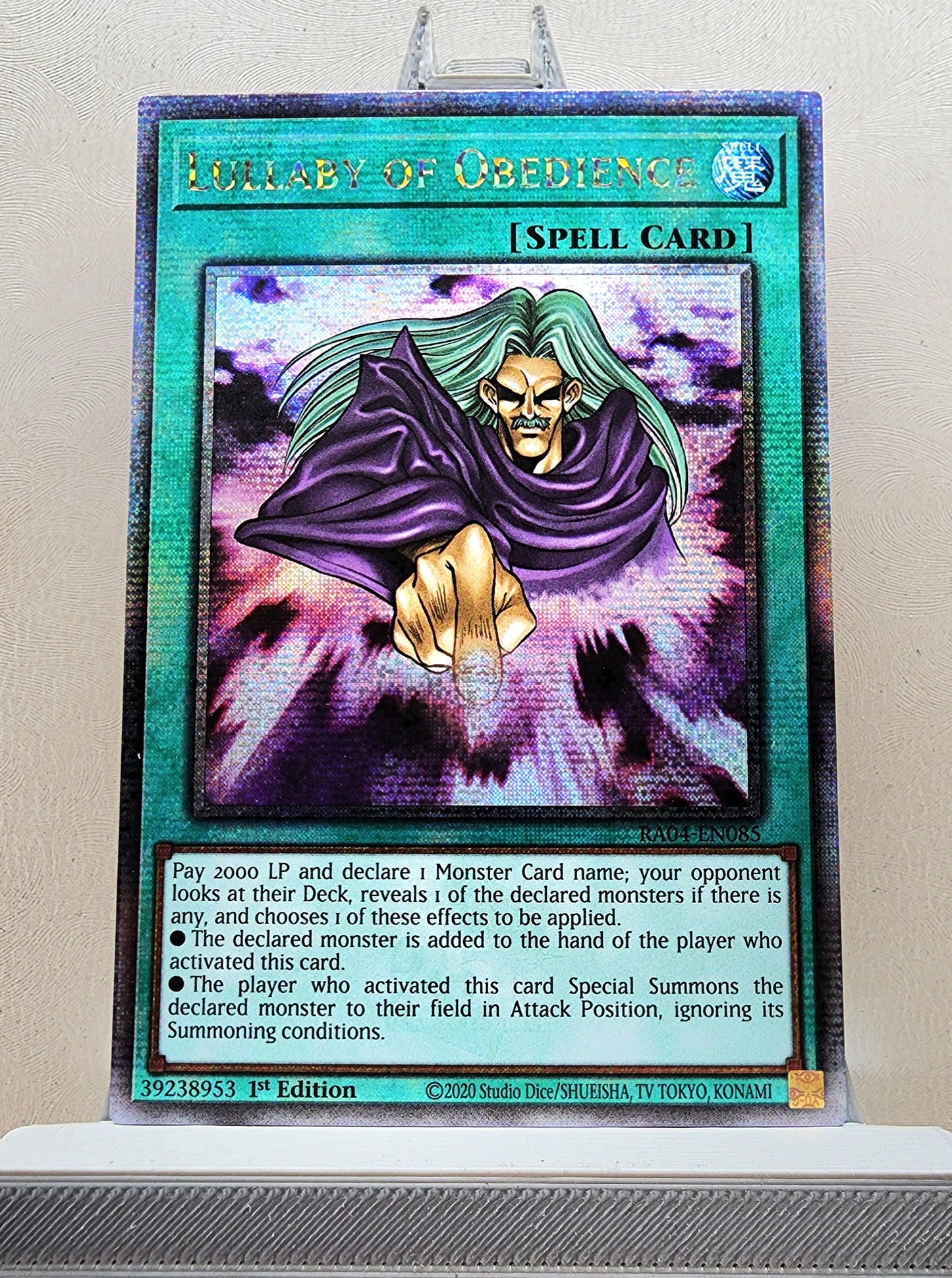 Yugioh! 1x Lullaby of Obedience (RA04 - Quarter Century Secret Rare) 1st Edition