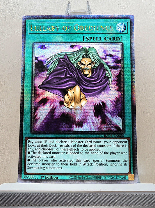 Yugioh! 1x Lullaby of Obedience (RA04 - Quarter Century Secret Rare) 1st Edition