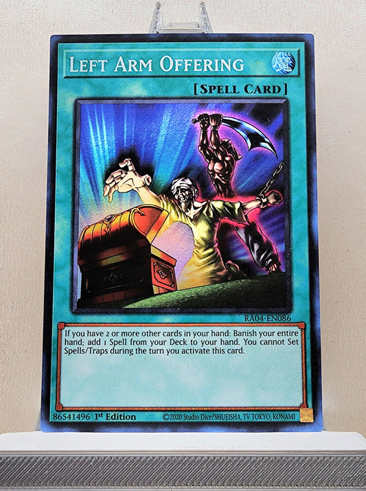 Yugioh! 1x Left Arm Offering (RA04 - Super Rare) 1st Edition