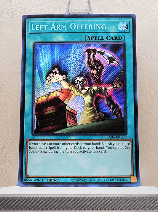 Yugioh! 1x Left Arm Offering (RA04 - Secret Rare) 1st Edition