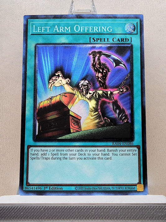 Yugioh! 1x Left Arm Offering (RA04 - Prismatic Collectors Rare) 1st Edition