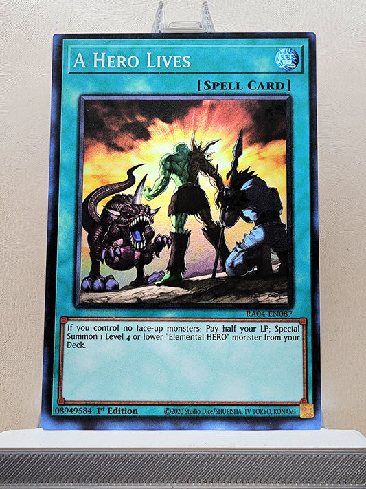 Yugioh! 1x A Hero Lives (RA04 - Super Rare) 1st Edition